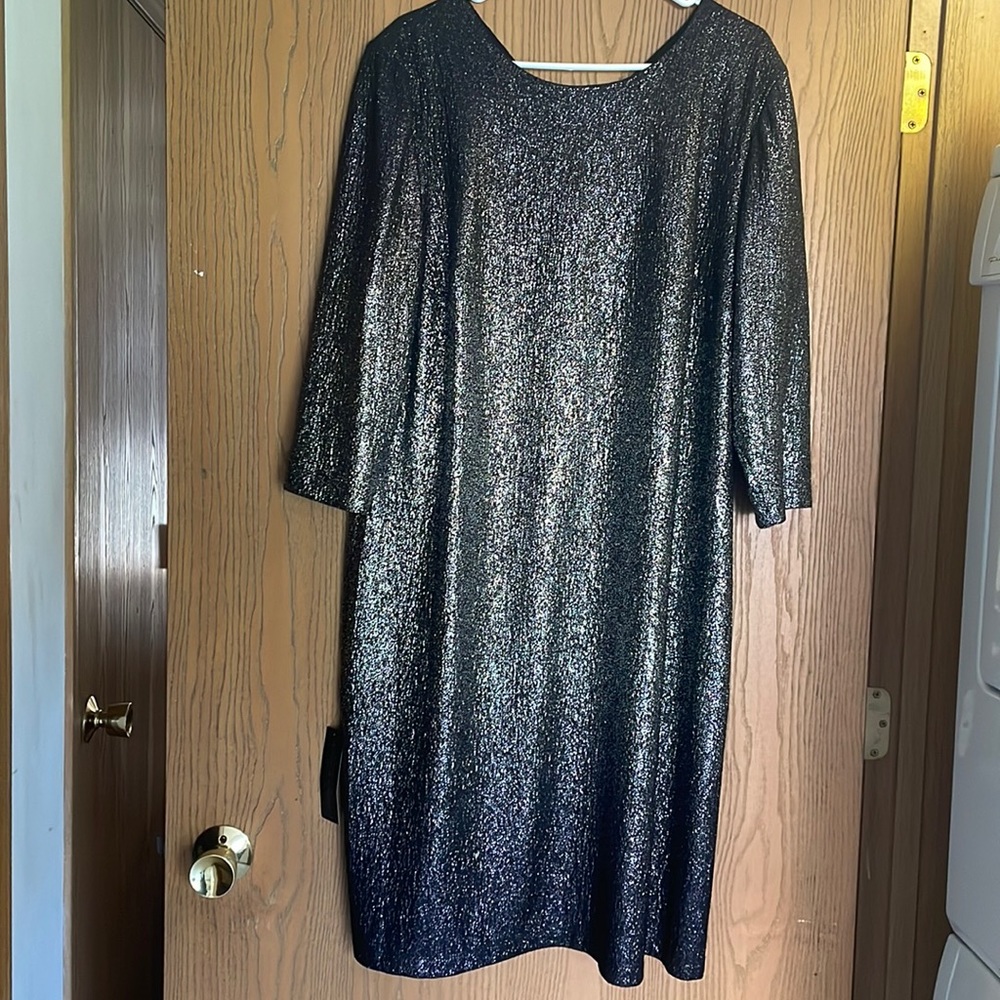 Lane Bryant Black Glitter Dress